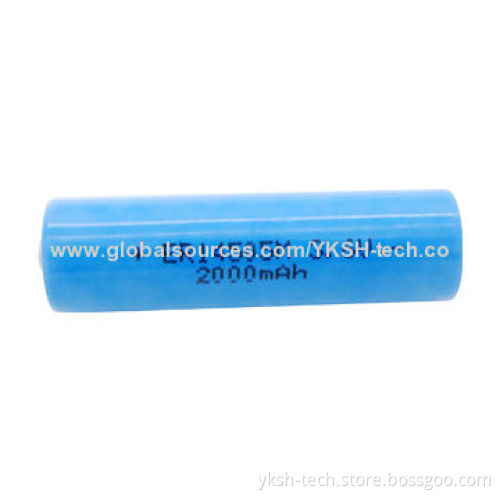 Cylindrical Lithium ER Battery, ER14505, ER14505M with 2,000mAh Rated Capacity, 3.6V VoltageNew